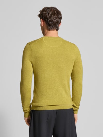 MCNEAL Gebreide pullover van wolmix met kasjmier Lindegroen gemêleerd - 5