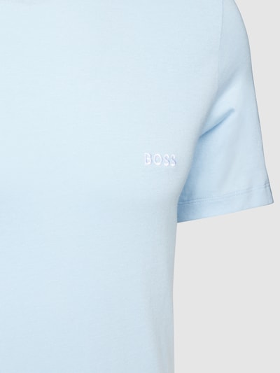 BOSS T-shirt met logostitching in een set van 3 stuks Blauw - 2
