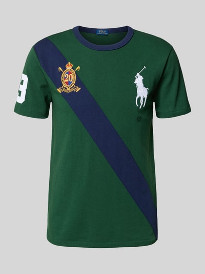 Polo Ralph Lauren T-Shirt mit Label-Stitching Dunkelgruen 2
