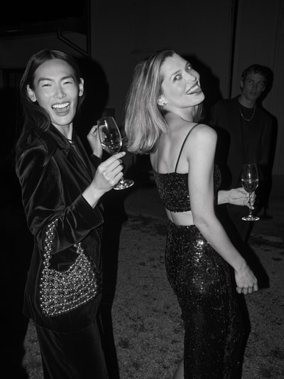 Jake*s Cocktail Slim fit midirok met pailletten Kersenrood gemêleerd - 6