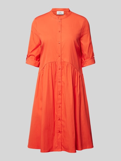 ROBE LÉGÈRE Knielanges Hemdblusenkleid mit Stehkragen Rot 2