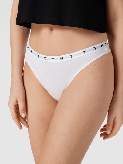 TOMMY HILFIGER String mit Label-Details im 3er-Pack Weiß 3