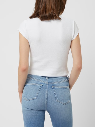 Calvin Klein Jeans T-Shirt mit Webstruktur  Weiss 5