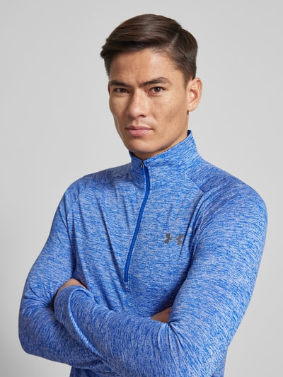 Under Armour Shirt met lange mouwen, opstaande kraag en ritssluiting Koningsblauw - 3