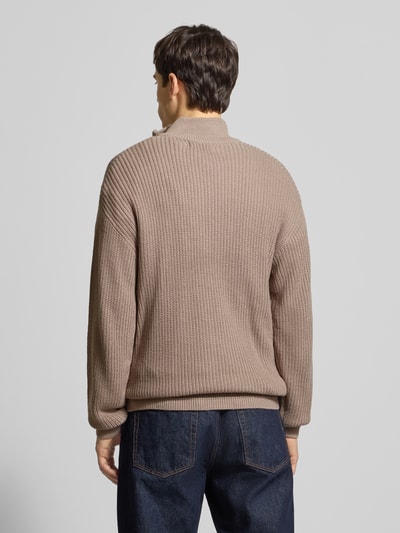 Jack & Jones Strickpullover mit Reißverschluss Modell 'KAITO' Offwhite 5