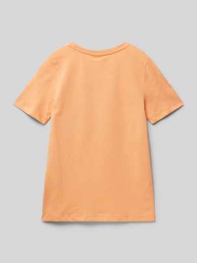 s.Oliver RED LABEL T-Shirt mit Statement-Print Apricot 3