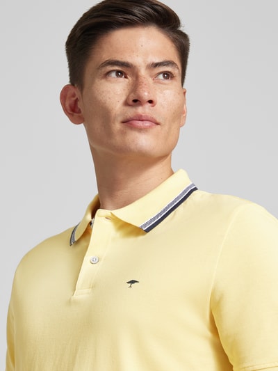 Fynch-Hatton Koszulka polo o kroju regular fit z paskami w kontrastowym kolorze Jasnożółty 3