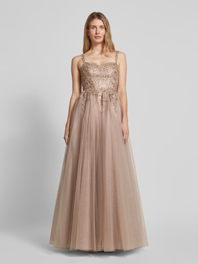 Unique Abendkleid mit Zierbesatz Rose 4