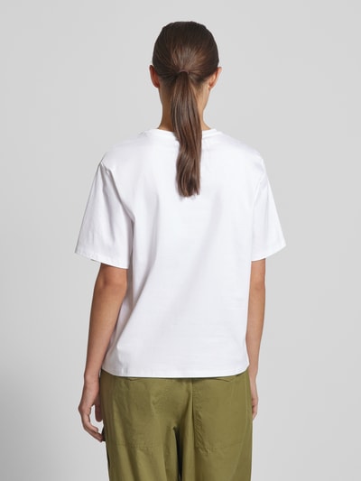 MSCH Copenhagen T-shirt met labelprint, model 'Melea' Offwhite - 5