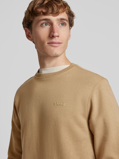 Blend Sweatshirt mit gerippten Abschlüssen Modell 'Downton' Sand 3