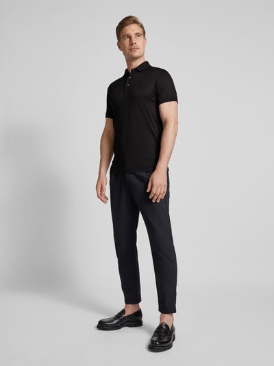 Emporio Armani Koszulka polo o kroju regular fit z detalem z logo Czarny 1