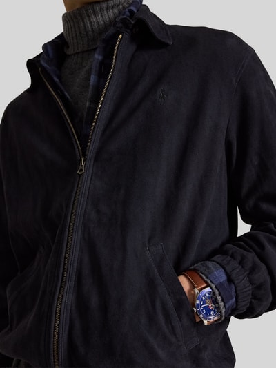 Polo Ralph Lauren Regular Fit Lederjacke aus echtem Schafsleder Marine 3