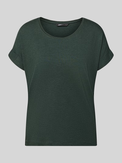 Produktfoto, dunkelgrünes Regular Fit T-Shirt aus Viskose-Mix Modell 'MOSTER' von ONLY für Damen T-Shirt, weiche glatte Oberfläche