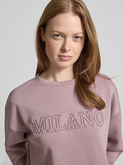 VILA Sweatshirt mit Rundhalsausschnitt Modell 'REFLECT' Mauve 3