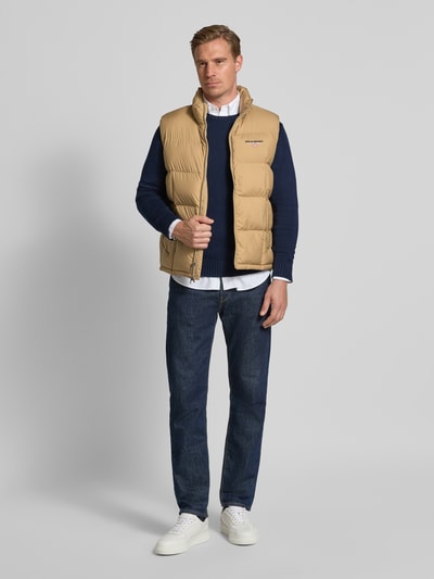 Polo Ralph Lauren Regular fit bodywarmer met labelstitching Kaki - 1