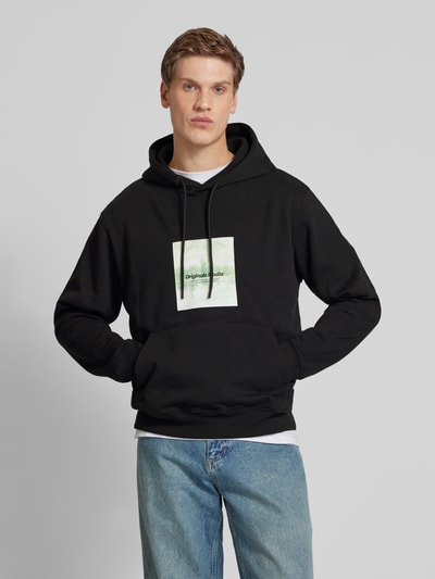 Jack & Jones Hoodie met motiefprint, model 'VESTERBRO NEWTON' Zwart - 4