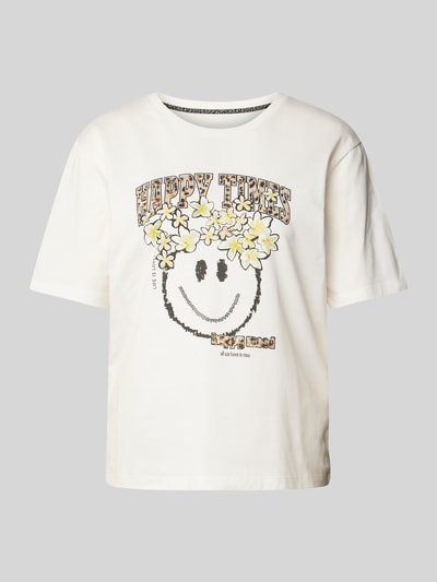 Marc Cain T-shirt met motiefprint Offwhite - 2