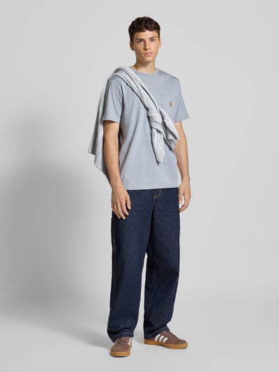 Carhartt Work In Progress T-shirt met labeldetail Rookblauw - 1