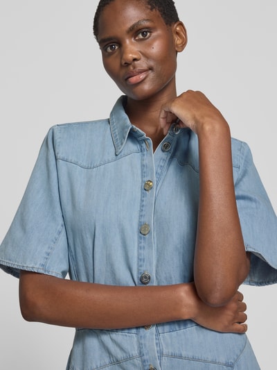 Gestuz Jeanskleid mit 1/2-Arm Modell 'sauda' Hellblau 3