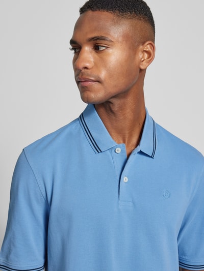 bugatti Regular fit poloshirt met labeldetail Blauw - 3