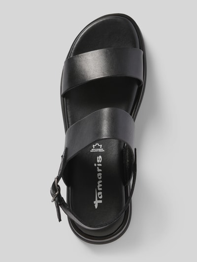 Tamaris Sandały skórzane ze sprzączką Czarny 3