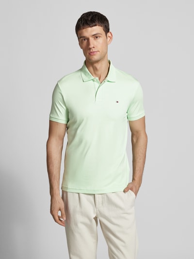 Tommy Hilfiger Regular Fit Poloshirt aus reiner Baumwolle Hellgruen 4