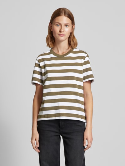 Selected Femme T-Shirt mit Rundhalsausschnitt Modell 'ESSENTIAL' Oliv 4