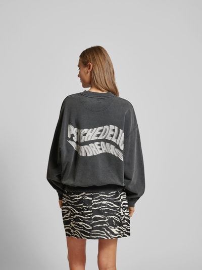 Anine Bing Oversized Sweatshirt mit Label-Print Black 5