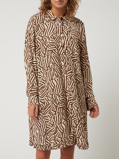 Modström Blusenkleid mit Allover-Muster  Sand 4