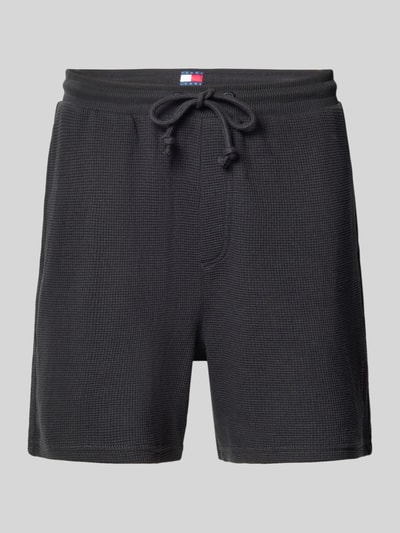 Tommy Jeans Relaxed Fit Sweatshorts mit Strukturmuster Black 2
