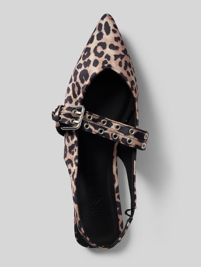 Only Slingback Ballerinas mit Animal-Print Modell 'LAURA-5' Sand 3