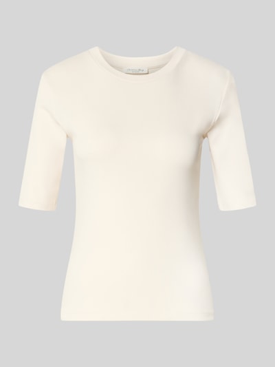 Produktfoto, Slim Fit T-Shirt im Halbarm-Design Modell 'Uda' von Christian Berg Woman, elastischer Baumwoll-Mix, Damen T-Shirt, unifarben, Rundhalsausschnitt