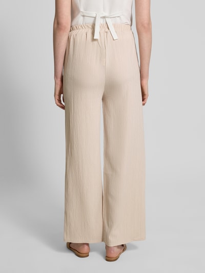 ZABAIONE Wide Leg Stoffhose mit Strukturmuster Modell 'Jo44laa' Beige 5