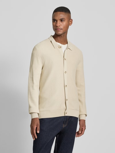 Lindbergh Strickjacke mit Knopfleiste Sand 4