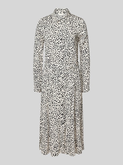 Milano Italy Midi-jurk met strikceintuur Zwart - 2
