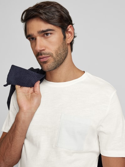 Casual Friday T-Shirt mit Brusttasche Modell 'THOR' Offwhite 3