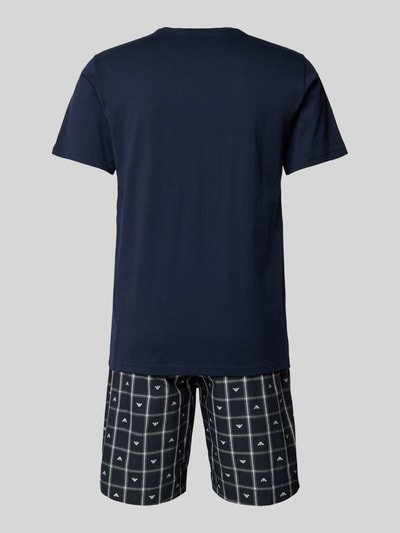 Emporio Armani Pyjama aus reiner Baumwolle Blau 3