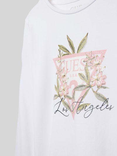 Guess Longsleeve mit Rundhalsausschnitt Weiss 2