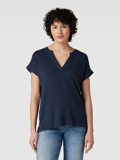 Fransa T-shirt met V-hals, model 'Liv' Marineblauw - 4