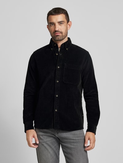 Strellson Kurtka koszulowa o kroju regular fit z kołnierzykiem typu button down model ‘Nero’ Antracytowy 4