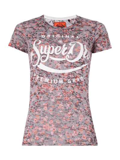 Superdry T-Shirt mit floralem Muster Bordeaux Melange 1