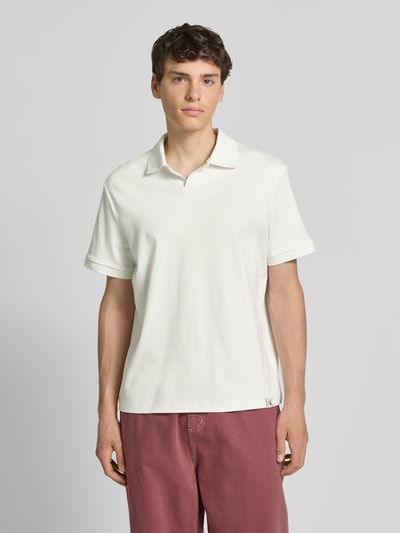 Calvin Klein Jeans Poloshirt met V-hals Wit - 4