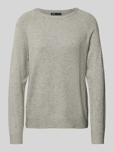 Only Gebreide pullover met ronde hals, model 'LESLY' Middengrijs gemêleerd - 2