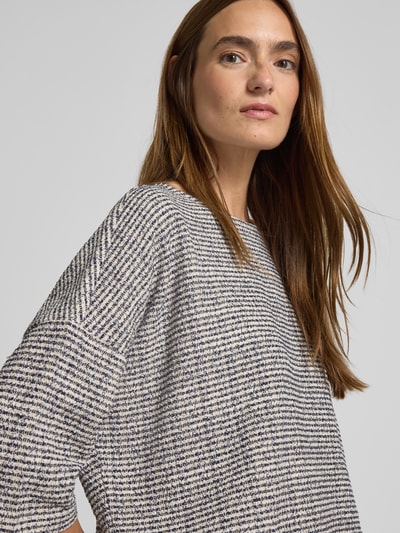 Christian Berg Woman T-Shirt mit überschnittenen Schultern Dunkelblau 3