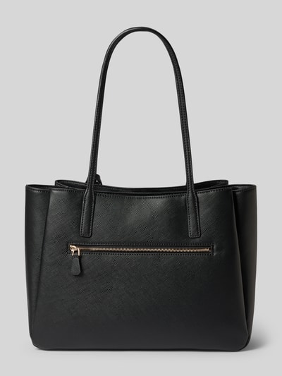 Produktfoto, Tote Bag in Leder-Optik Modell 'Noelle' von GUESS in Schwarz, geteiltes Hauptfach, Magnetverschluss, Logo-Detail, strukturierte Oberfläche