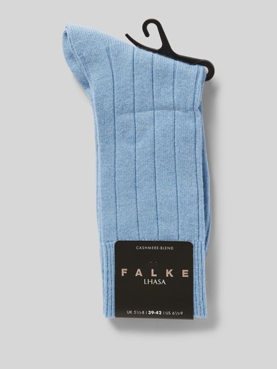 Falke Socken mit Label-Detail Modell 'LHASA' Eisblau 3