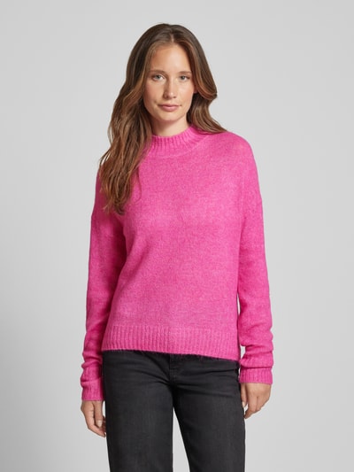 ICHI Strickpullover mit Stehkragen Modell 'Kamara' Pink 4