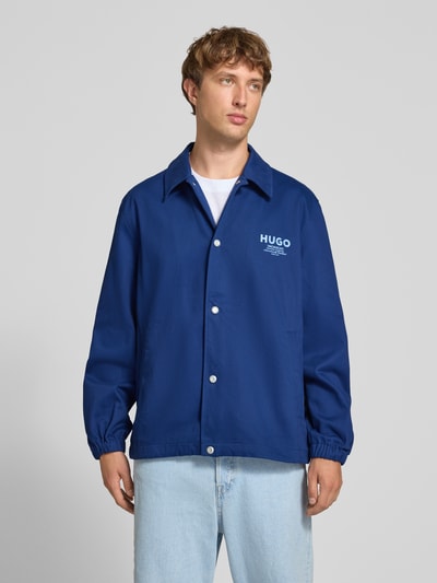 HUGO Blue Relaxed Fit Blouson aus reiner Baumwolle Modell 'Biyo2631' Marine 4