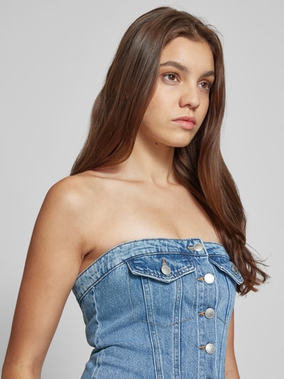 Only Jeanskleid mit Brusttaschen Modell 'JASMINE' Blau 3