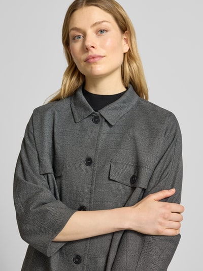 More & More Żakiet o kroju relaxed fit z listwą guzikową i rękawem o dł. 3/4 Antracytowy 3